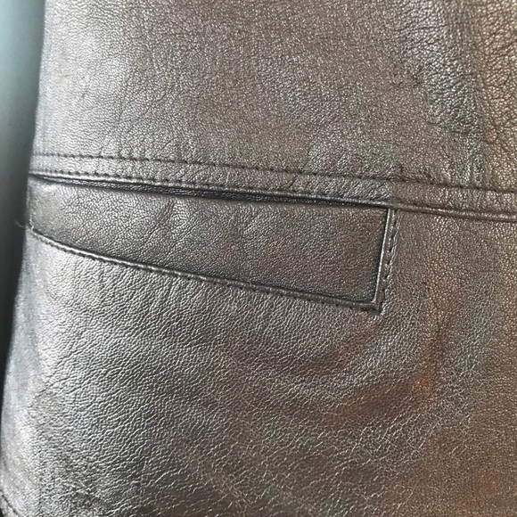 Vintage Pelle Sport Goth Cosplay Leather with Skull Patch Vest - Picture 7 of 9